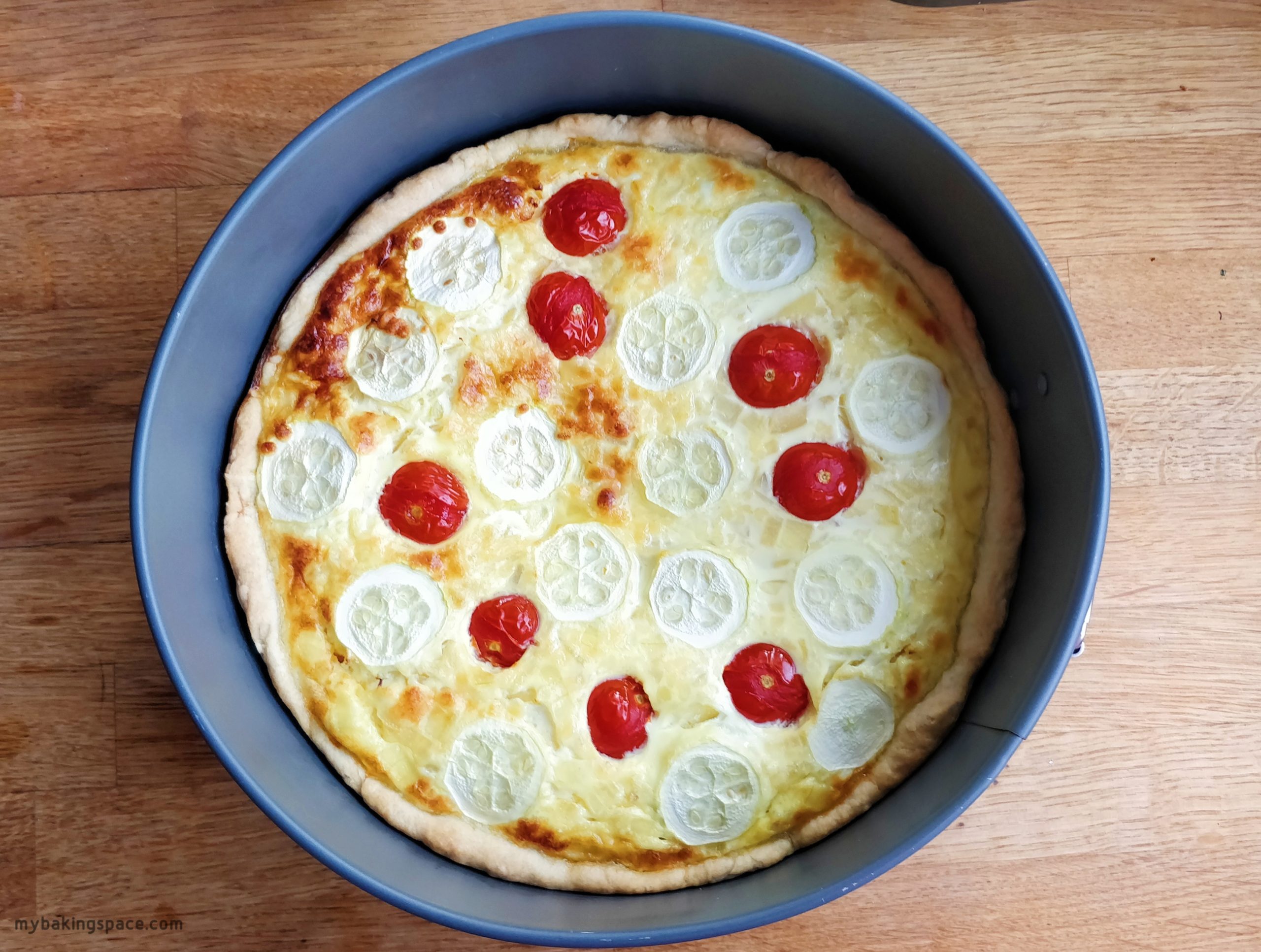 Vegetarian Zucchini Tomato Quiche – My baking space
